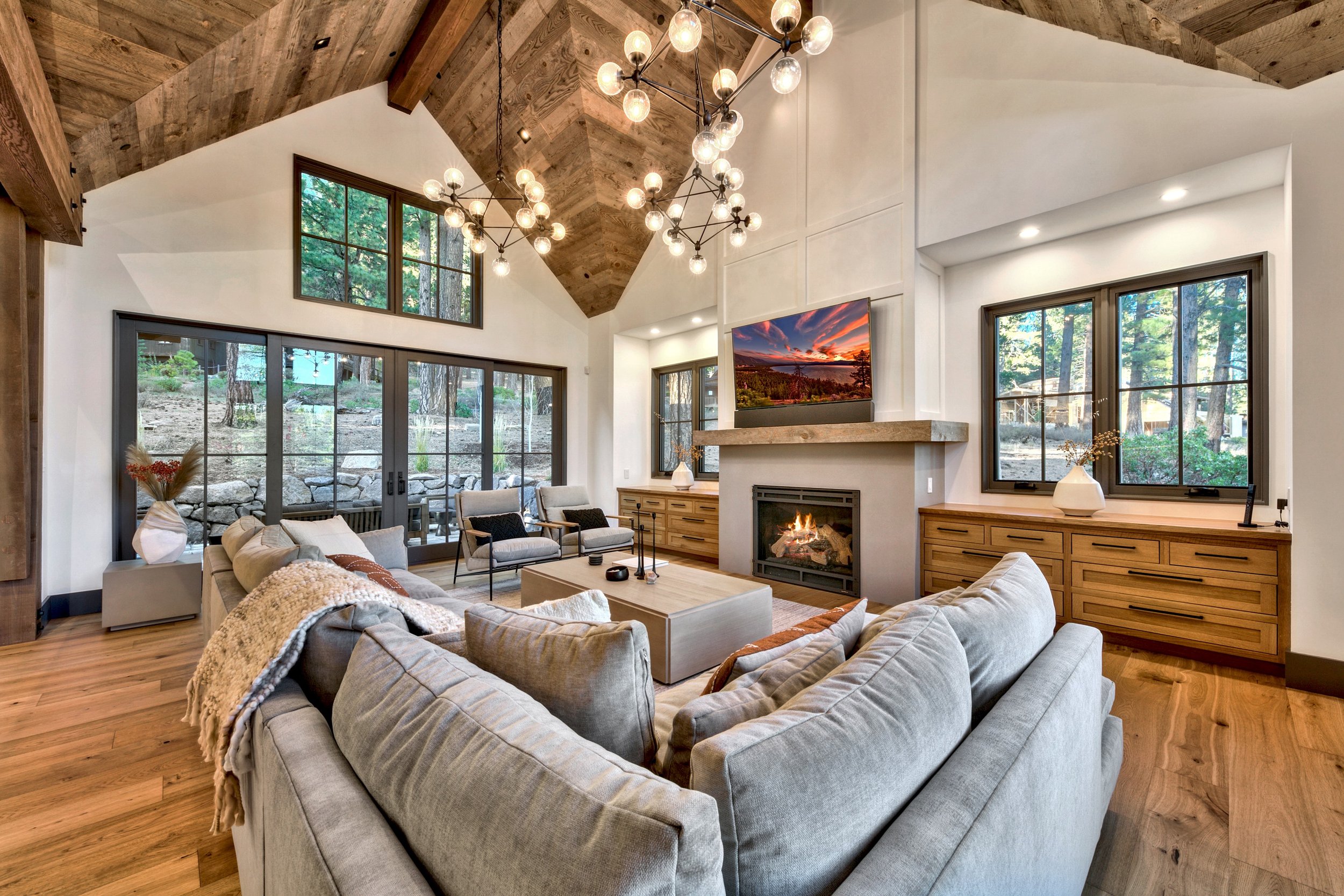 A beautifully crafted custom home interior